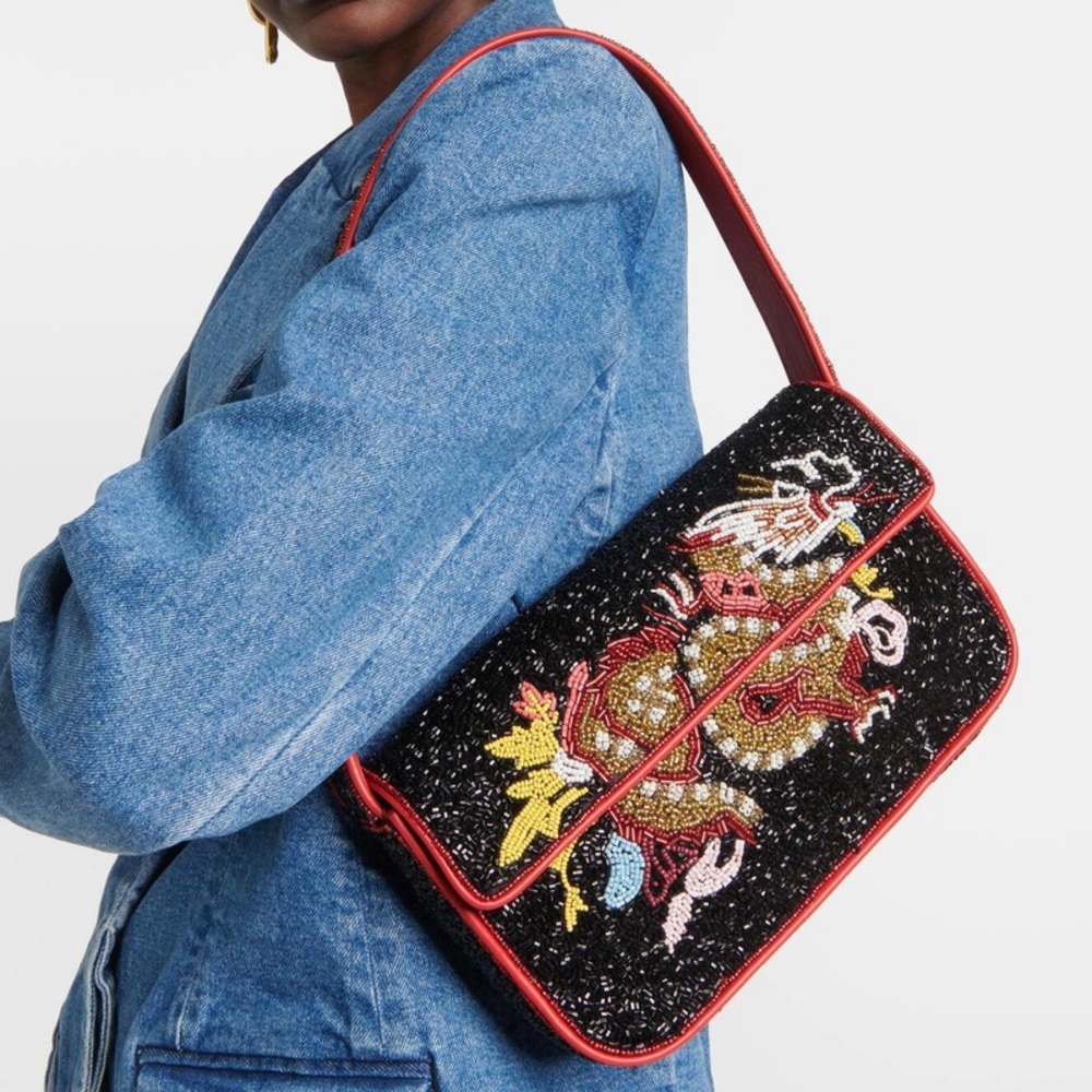 STAUD BEADED TOMMY BAG DRAGON - Picture 2 of 16